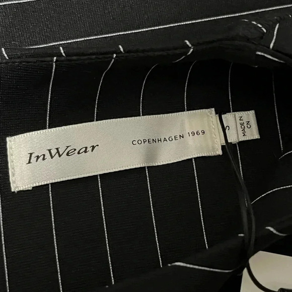 InWear Ivonnel  Pinstripe Short Sleeve Sheath Dress - Picture 7 of 14